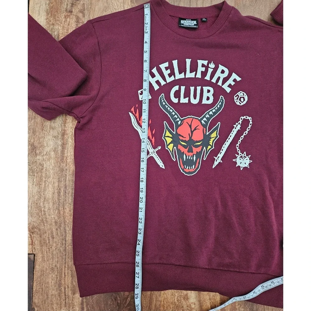 Stranger Things Hellfire Club Sweatshirt Adult Maroon Medium Pullover
